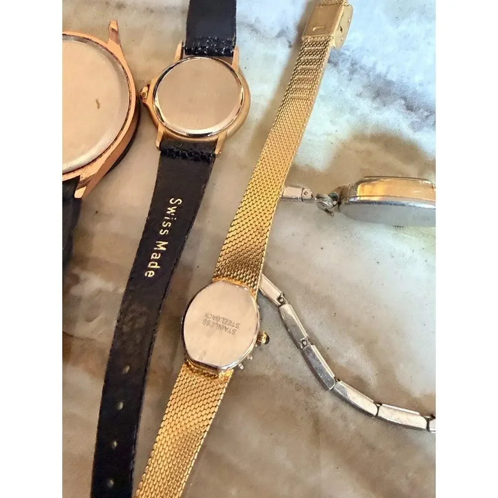 Vintage & Modern Watch Lot Elgin Gruen Swatch Anne Klein Geneva Parts Repair